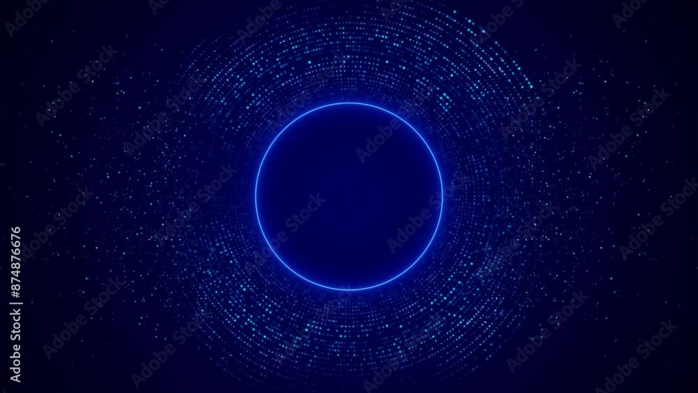 Poster futuristic cyber tunnel interface pattern hologram hi technology abstract motion background. cyber p