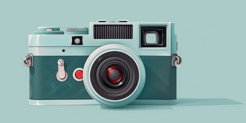 Fototapeta premium Photography equipment - Camera with lens