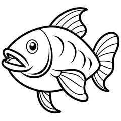 Bighead Carp Illustration Vector Art