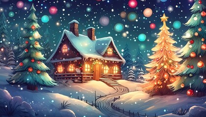 Naklejka premium Christmas card for Christmas - old style, background for your wishes ver 9
