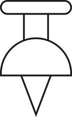 Pushpin Line Icon

