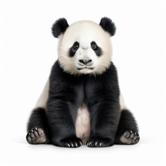 Naklejka premium giant panda isolated on white