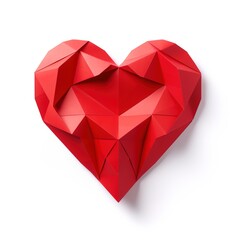 red heart isolated on white
