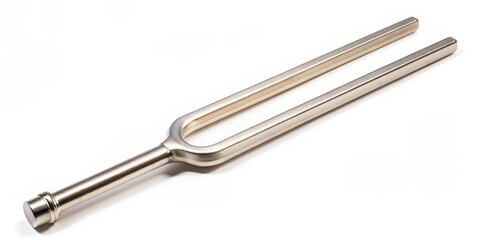 Music tuning fork isolated on white background with clipping path, tuning fork, music, instrument, isolated