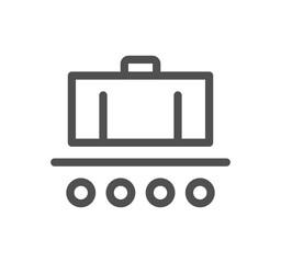 Airport icon outline and linear vector.	
