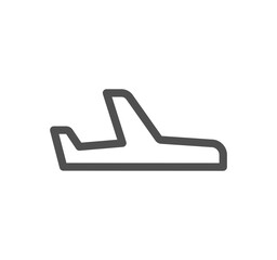 Airport icon outline and linear vector.	
