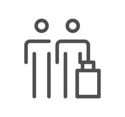 Airport icon outline and linear vector.	
