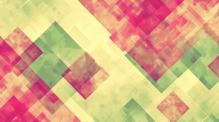 Colorful squares with transparent overlapping layers art