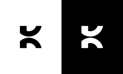 monogram k simple logo design