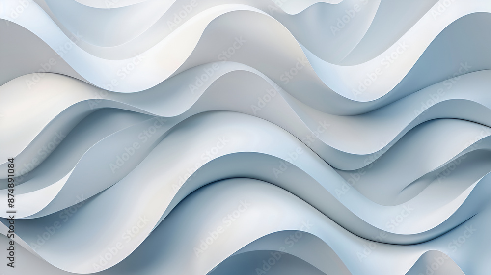 Poster abstract 3d background white grey wavy waves flowing ripple surface,texture wavy optical illusion,be