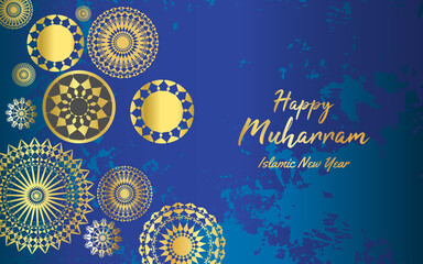 Islamic New Year poster design with creative mandala design