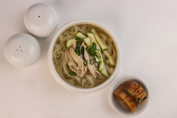 Kalguksu or Dak Kalguksu is Korean Hot Noodle Soup That's Made With Knife Cut Noodles. 