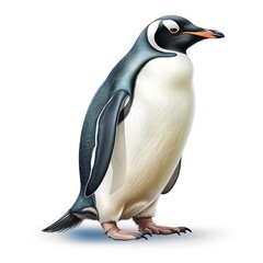 Fototapeta premium penguin on white