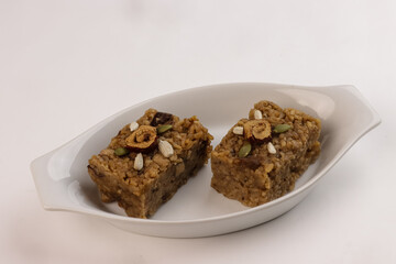 Yaksik is Korean Sweet Rice with Dried Fruit and Nuts. 