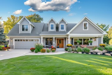 Obraz premium cape cod home with added bonus room over the garage