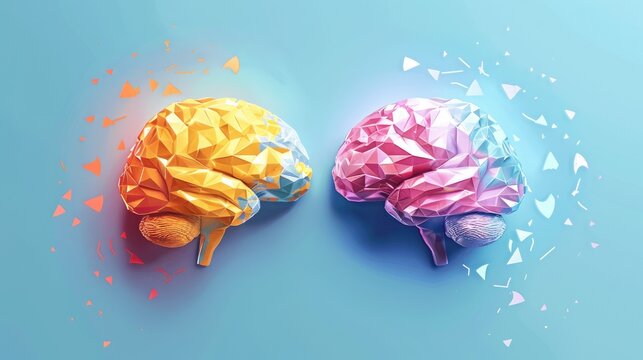 Left brain vs right brain concept. AIG535