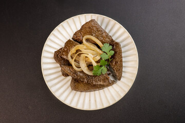 Classic Beef Liver with Sauteed Onions.