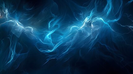 Fototapeta premium Abstract background with eerie, glowing forms amidst dark shadows. The spectral design suggests a supernatural aesthetic, perfect for adding a touch of the mystical to any setting.