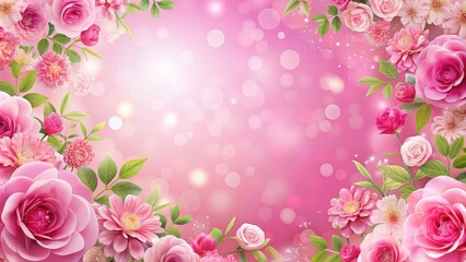 Romantic pink floral background perfect for expressing love and affection, romantic, pink, floral, background
