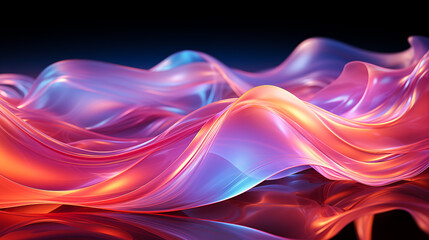 Colorful abstract background with Waves,  fluid neon liquid Design