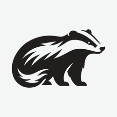 Print Striking Badger Silhouette Logo: Perfect Blend of Bold and Elegant Design