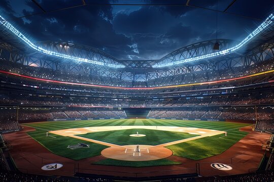 a baseball stadium, ultra realistic 