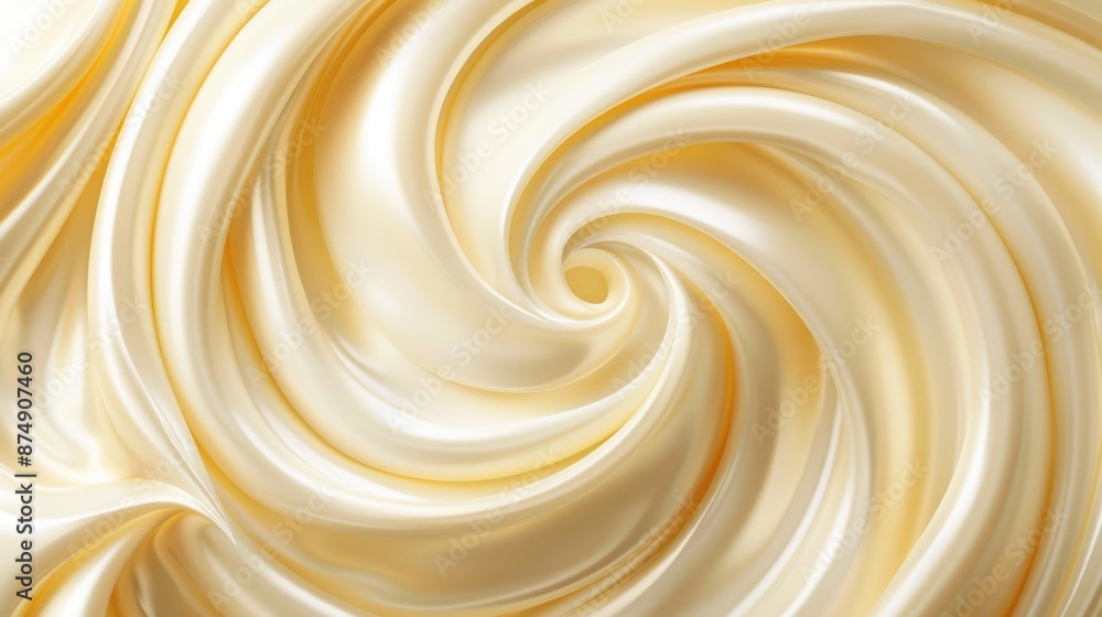 Poster abstract creamy white swirls creating a smooth and elegant background, perfect for various design an