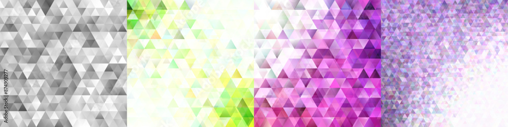 Poster abstract triangle polygon backgrounds with opacity