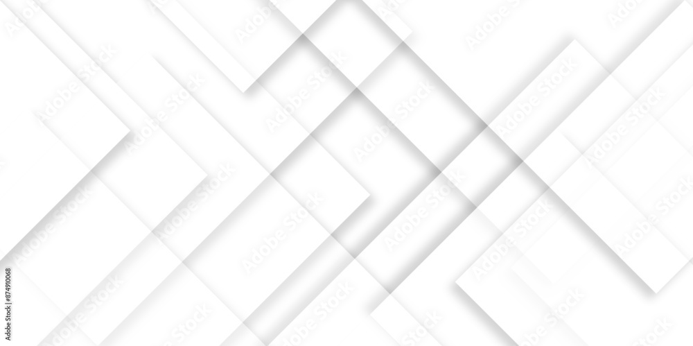 Aufkleber Abstract geometrical white with triangle background. Dynamic and seamless retro pattern stripes abstract white geometric background vector illustration shine and layer element for presentation.	
