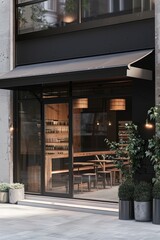 Patio Awning Next to Building