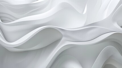 Fototapeta premium Abstract White Curving Shapes