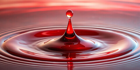 red, drop, blood, water,