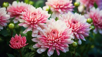 of pink and white chrysanthemum flower