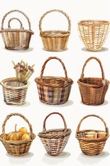 Obraz premium Wicker Baskets Designs