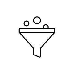 Funnel icon design with white background stock illustration
