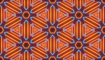 Neon Line Motion Abstract Seamless Pattern Background