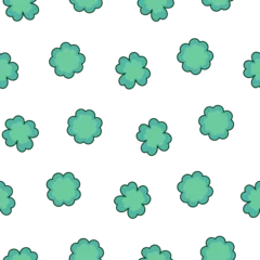 Fotobehang Naadloze wolken Lucky clover. Seamless pattern. Traditional Irish symbol for St. Patrick s day. Hand drawn style. Vector drawing. Design ornaments.  © palau83
