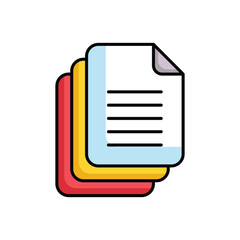 Obraz premium Document icon design with white background stock illustration