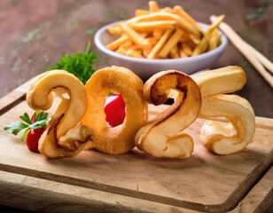 3d Happy new year 2025 on potato shape