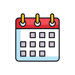 Calender icon design with white background stock illustration