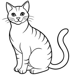 Cat lineart vector illustration 