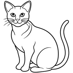 Cat lineart vector illustration 