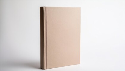 Beige Hardcover Book Mockup - Template for Branding or Title Placement - Reading Book Mockup for Logo - Marketing for Book Publishing or Portfolio Showcase