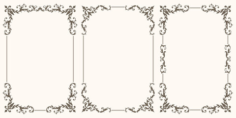 Set of decorative frames