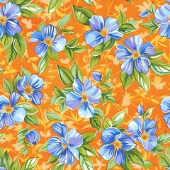 Nature Inspired Floral Grid Design in Realistic Style