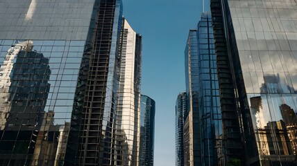 Modern office building interior in outside 