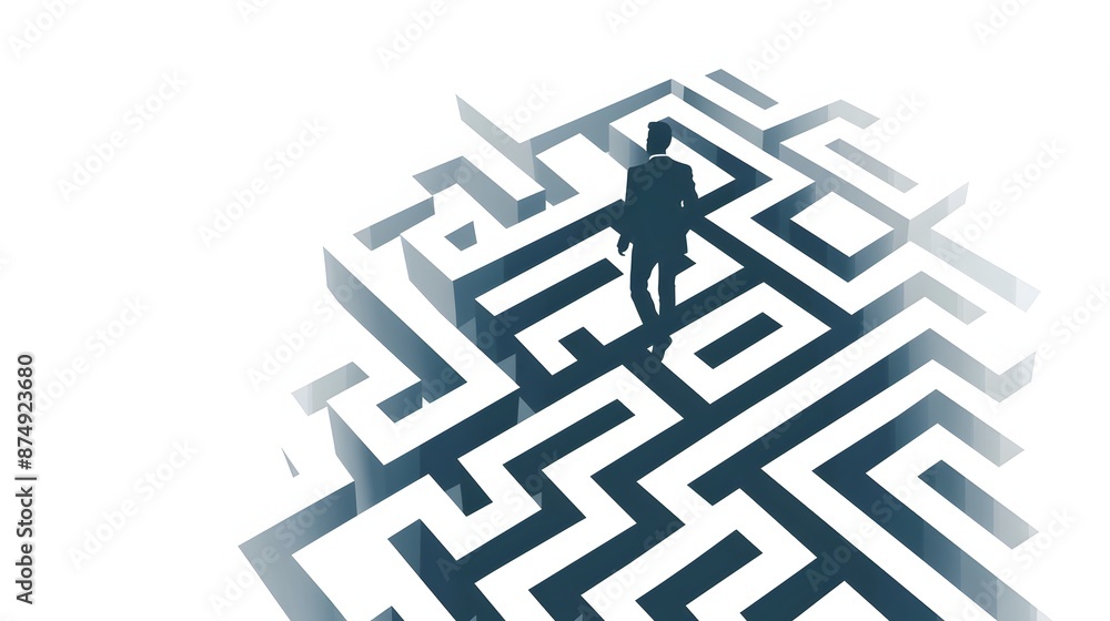 Aufkleber navigating the path of decision-making:a icon for goal-oriented success