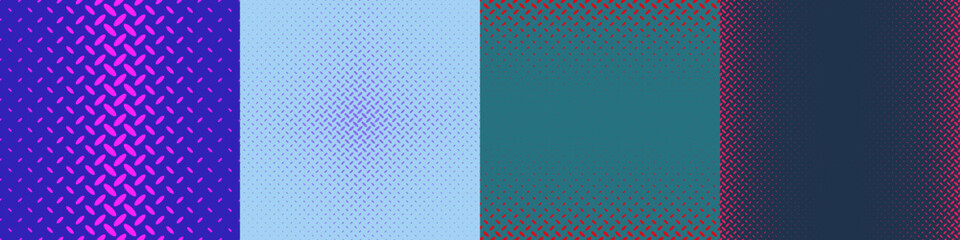 Abstract geometric halftone pattern set