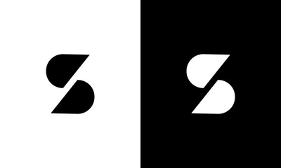 letter s bold simple logo design