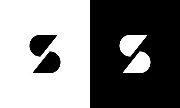 letter s bold simple logo design
